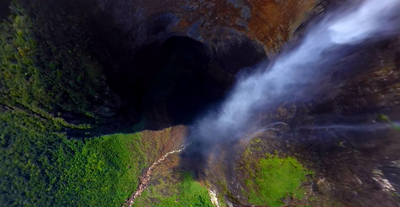 Angel Falls, a waterfall in Maine