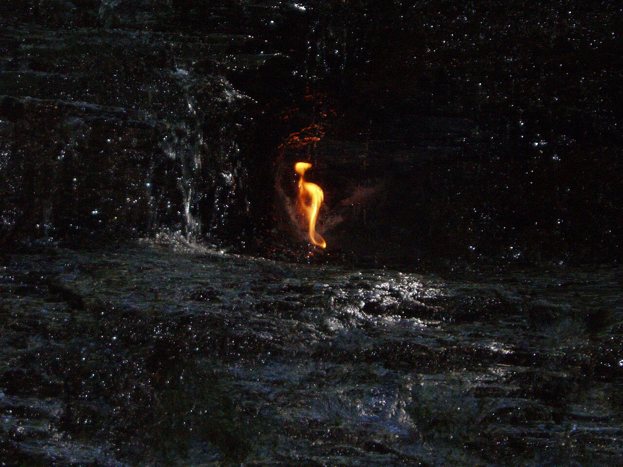 Eternal Flame Falls, a waterfall in New York