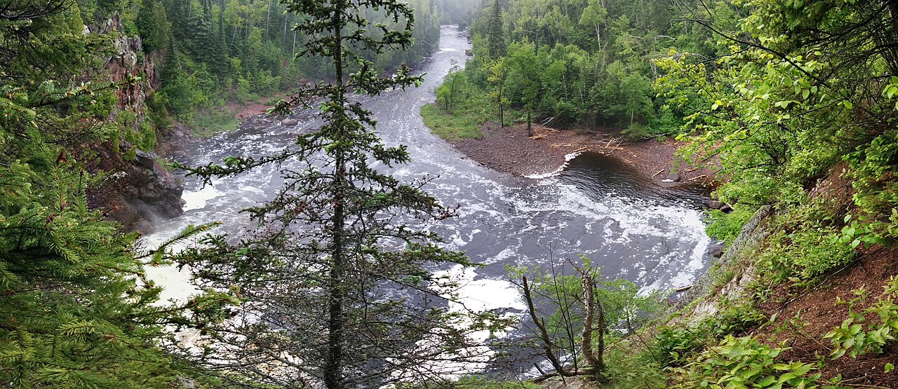 High Falls of the Baptism River, a waterfall in Minnesota