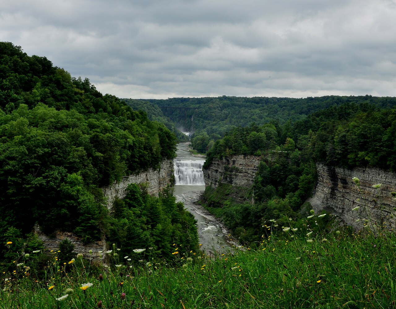 Middle Falls of the Genesee River, a waterfall in New York