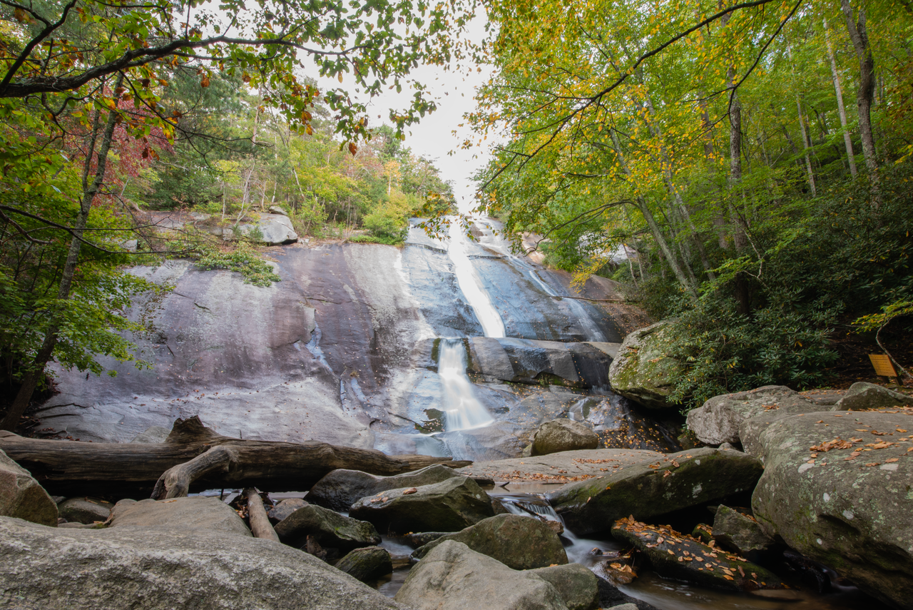 Stone Mountain Falls, a waterfall in North Carolina